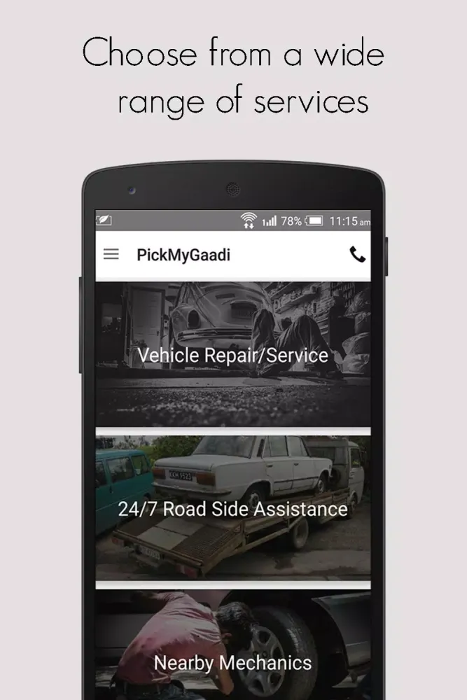 Pick My Gaadi - Automobile APP سکرین شاٹس