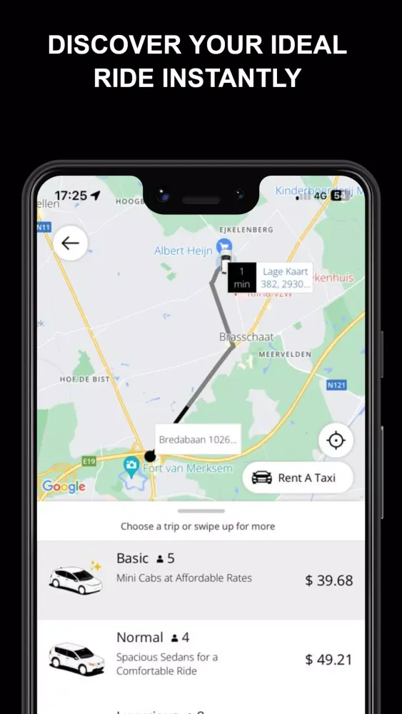 Ảnh chụp màn hình của Pickup Ride: Taxis & Rentals