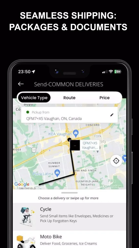 Ảnh chụp màn hình của Pickup Ride: Taxis & Rentals