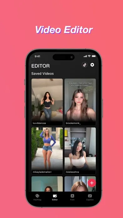 Capturas de tela do Tik Easy-VideoEditor&AIHashtag