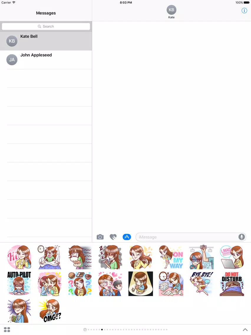 Tangkapan skrin OLivia the Office Lady iPad 