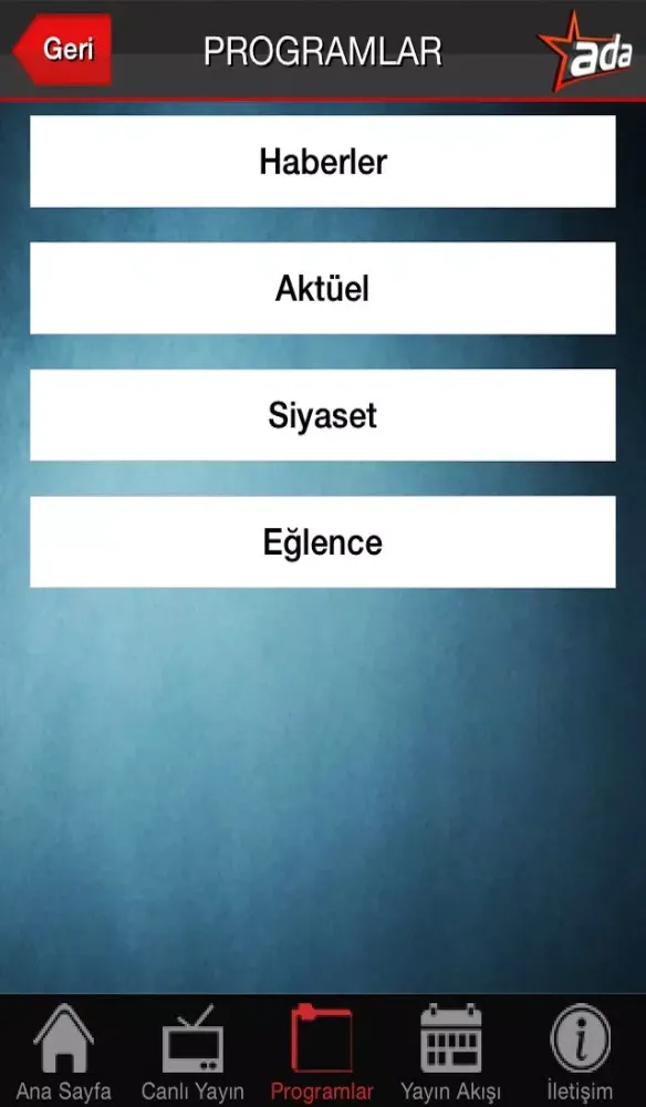 ADA TV سکرین شاٹس