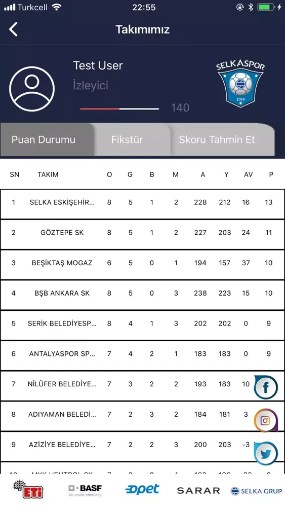 Captures d'écran de SELKASPOR
