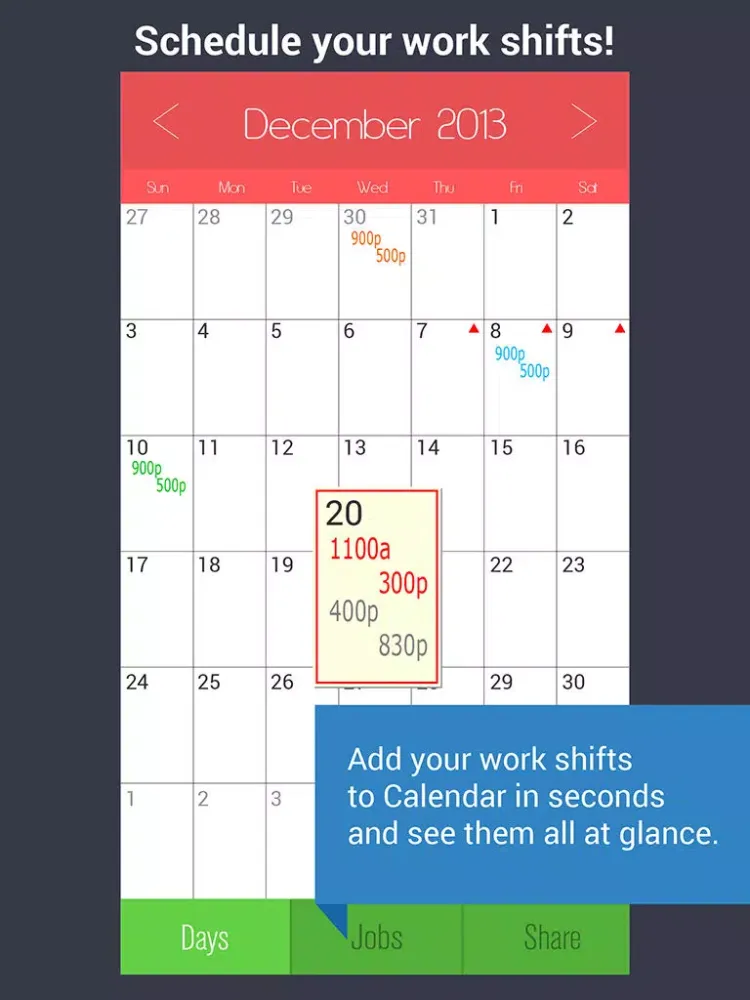 تصاویر Shift Calendar Pro - Work Schedule Organizer with Hour & Pay Calculator iPad 