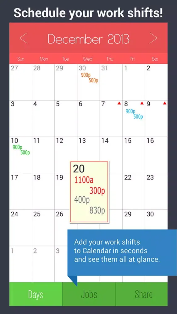 تصاویر Shift Calendar Pro - Work Schedule Organizer with Hour & Pay Calculator