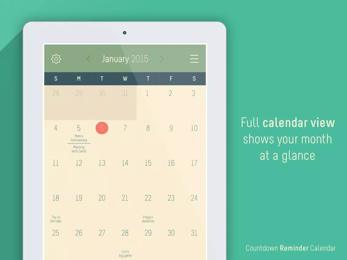 Countdown Calendar Pro - Important Event Reminder Countdowns & Timers for Birthdays, Anniversaries and More iPad  Screenshots
