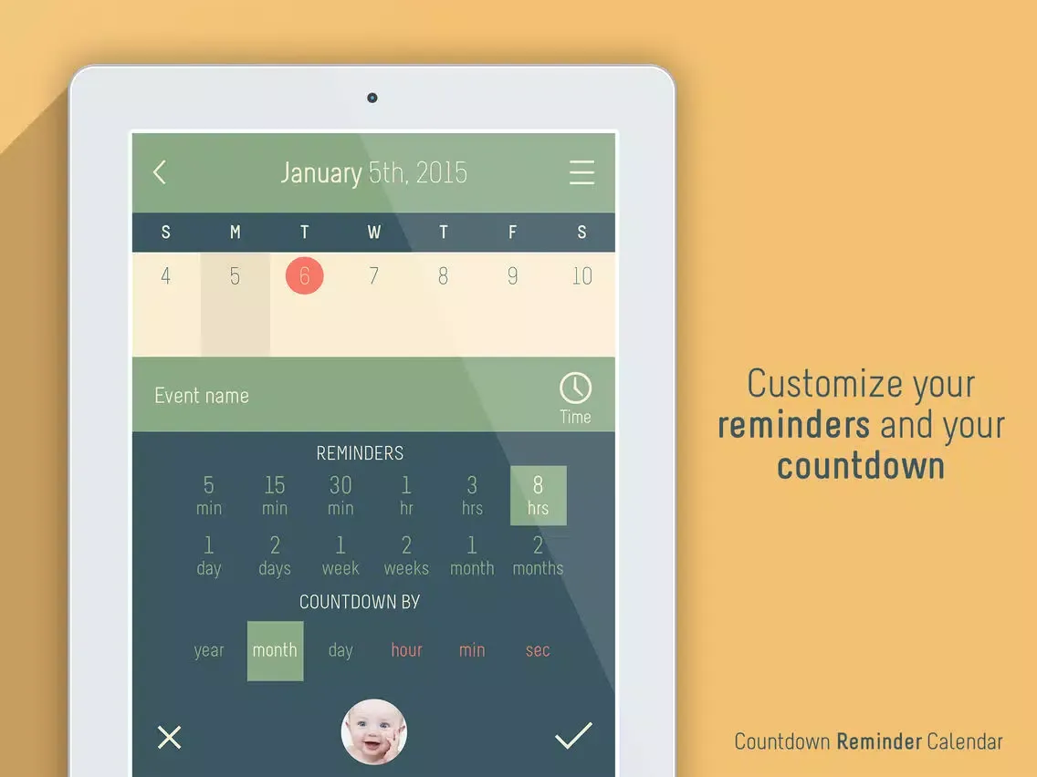 Countdown Calendar Pro - Important Event Reminder Countdowns & Timers for Birthdays, Anniversaries and More iPad  Screenshots