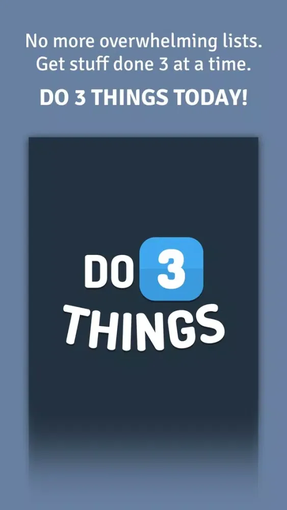 Captures d'écran de Do 3 Things (Pro Version) - Daily Procrastination and Motivation Tool Organizer