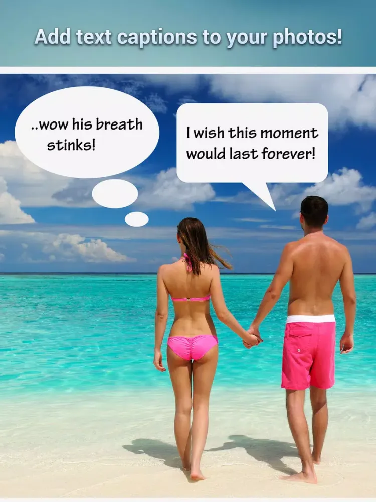 Capturas de tela do Picture Caption Text iPad 