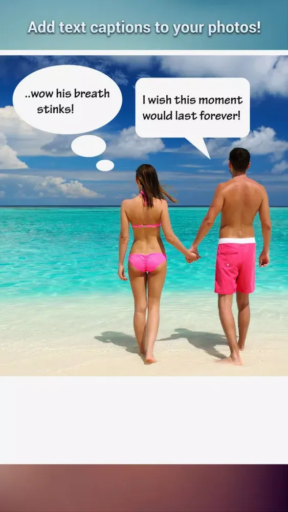 Capturas de tela do Picture Caption Text