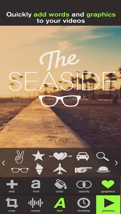 Captures d'écran de VideoEdit: Add text to video