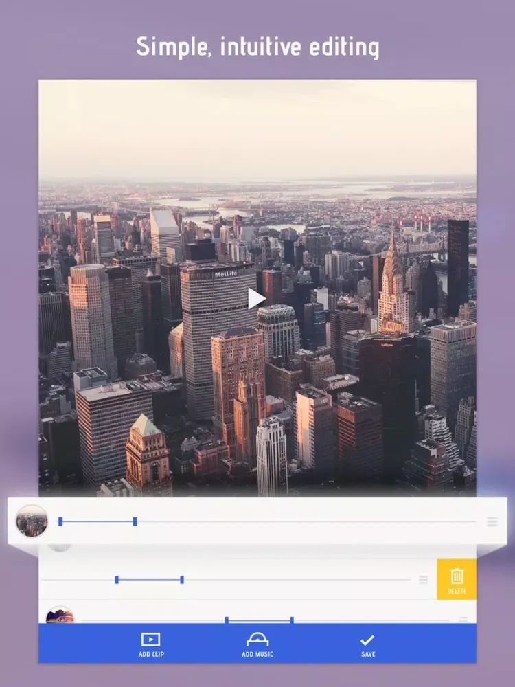 Combine Videos & Clips Together In Video Slideshow iPad 应用截图