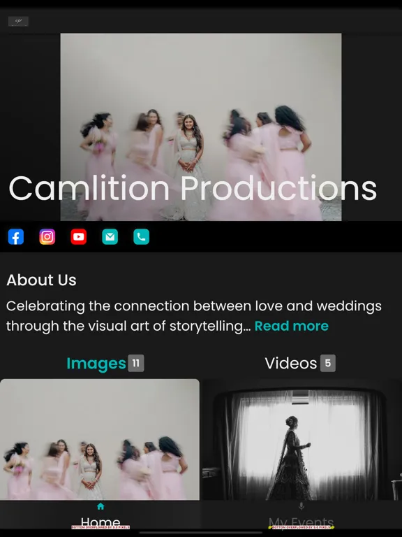 Ảnh chụp màn hình của Camlition Productions iPad 
