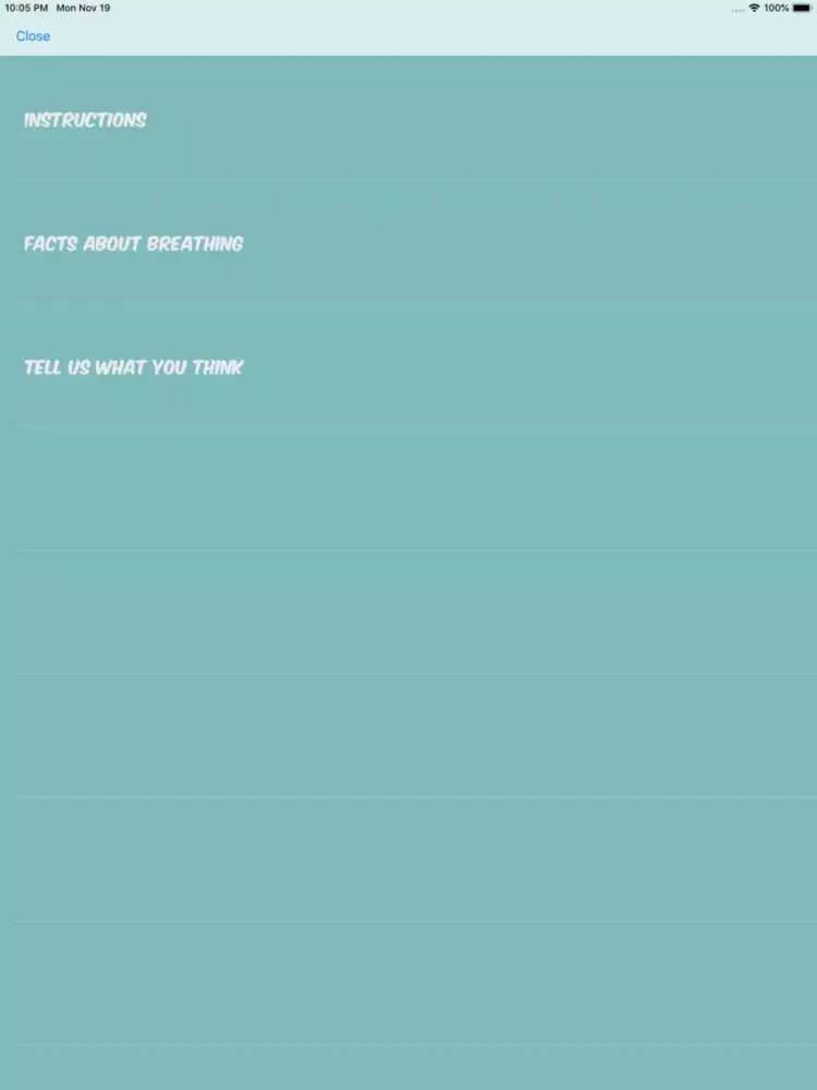 Breather - Relief button iPad 应用截图
