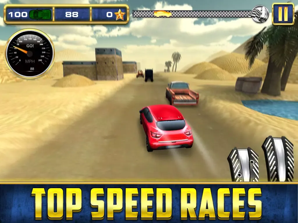 3D Monster Truck Crazy Desert Rally Temple Race - An Offroad Escape Run Free Racing Game iPad  স্ক্রিনশট