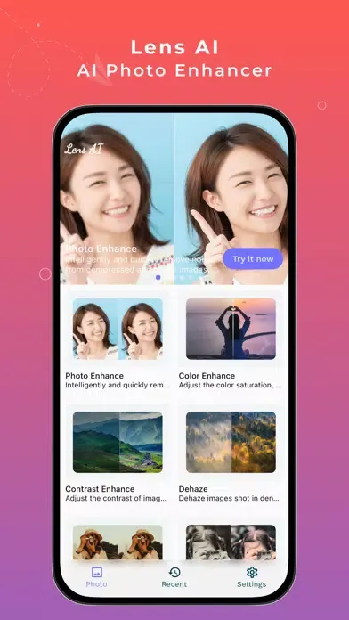 Lens AI: for Photo Enhancement Screenshots