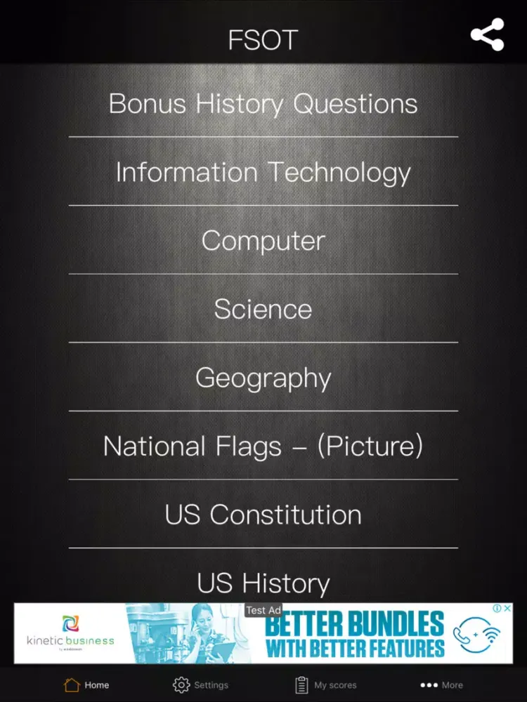 ภาพหน้าจอของ FSOT Unofficial Quiz iPad 