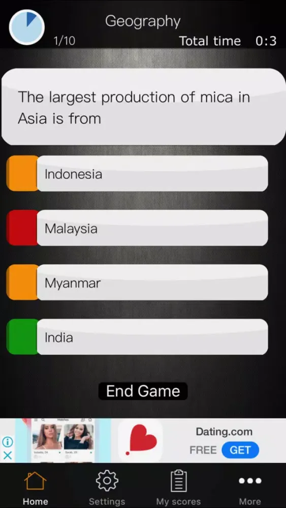 ภาพหน้าจอของ FSOT Unofficial Quiz