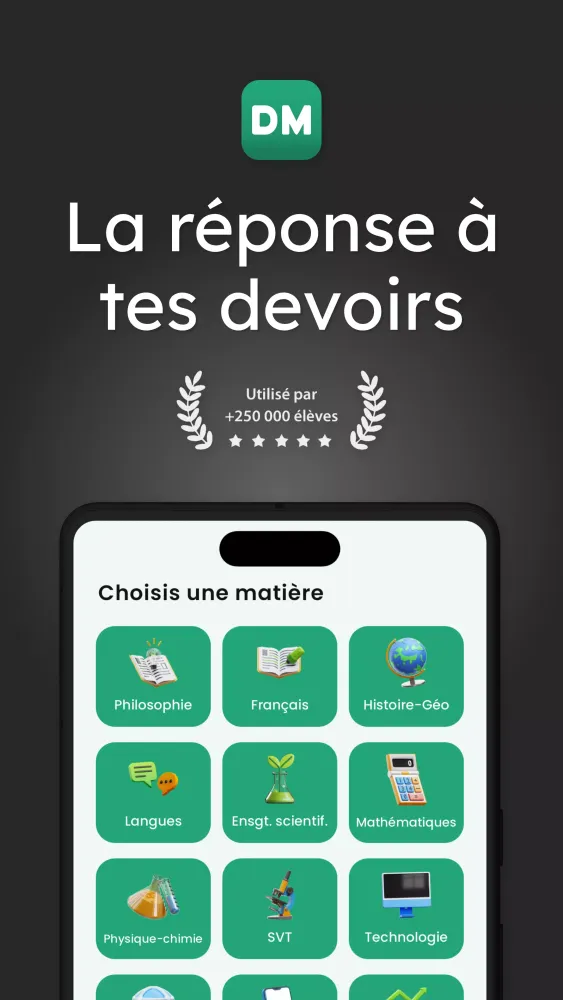 Captures d'écran de Devoirs Maîtrisés