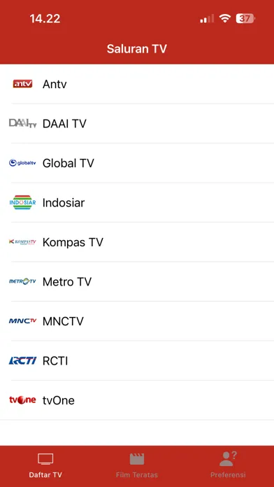 Captures d'écran de ► Jadwal TV Indonesia