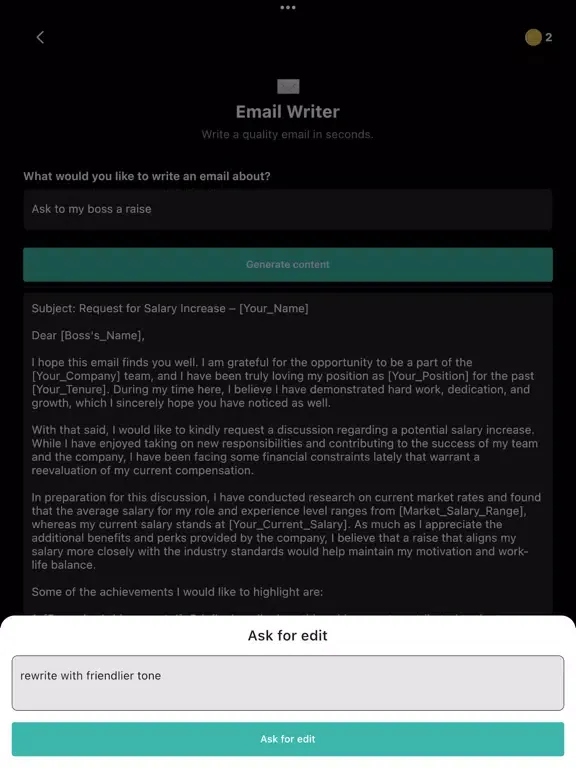Screenshot di Heygpt. iPad 