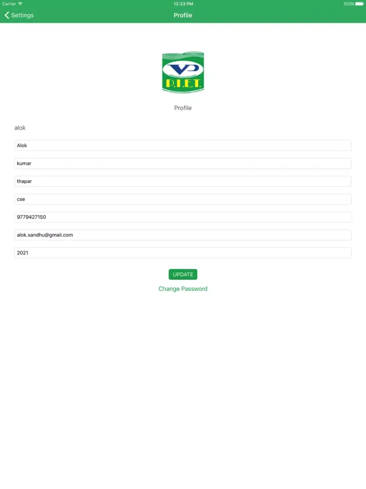 P.I.E.T iPad  স্ক্রিনশট