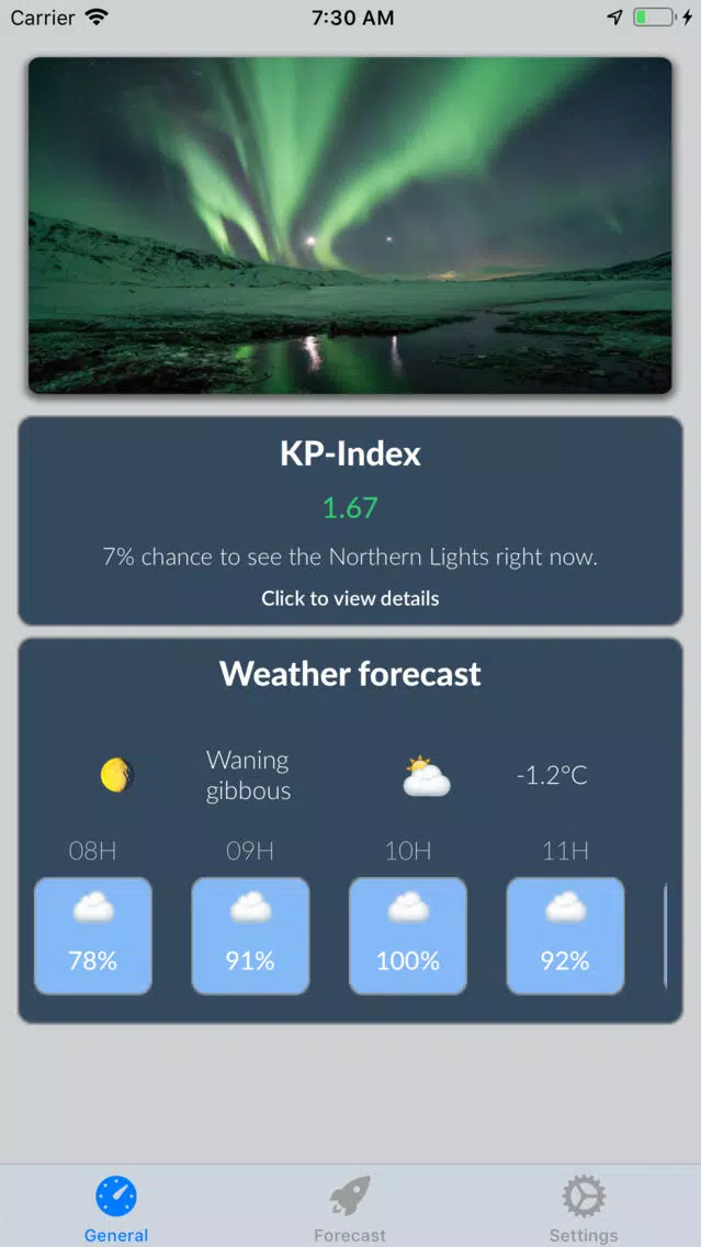 Aurora Borealis forecast Screenshots