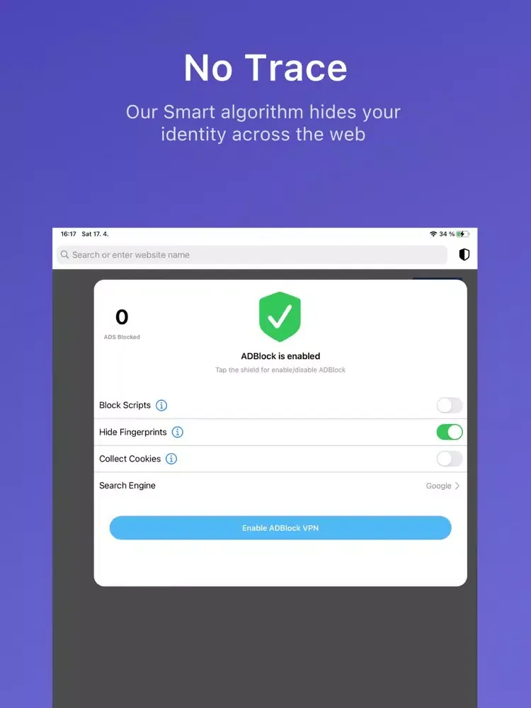 Ares Secure Browser & ADBlock iPad  Screenshots