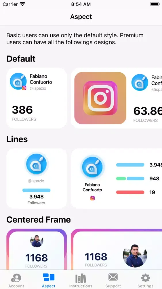 Ảnh chụp màn hình của Social Widgets: