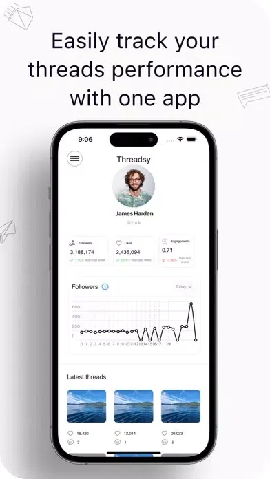 Threadsy: Stats for Threads স্ক্রিনশট