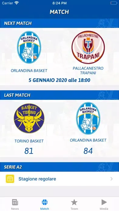 Orlandina Basket App應用截圖