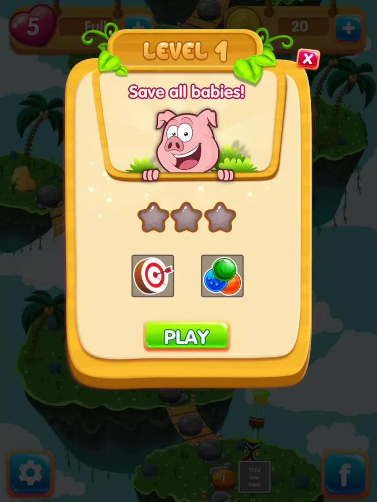 Pig Rescue Bubble Shooter iPad 应用截图