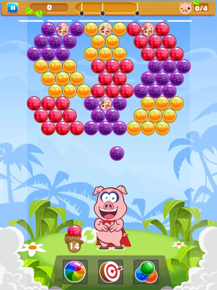 Pig Rescue Bubble Shooter iPad 应用截图