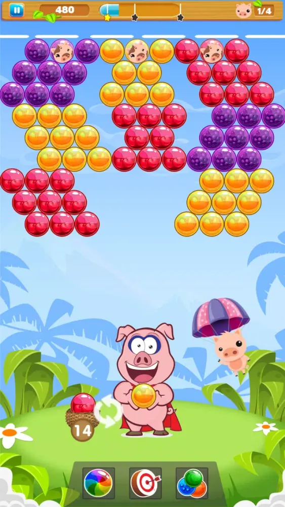 Pig Rescue Bubble Shooter应用截图