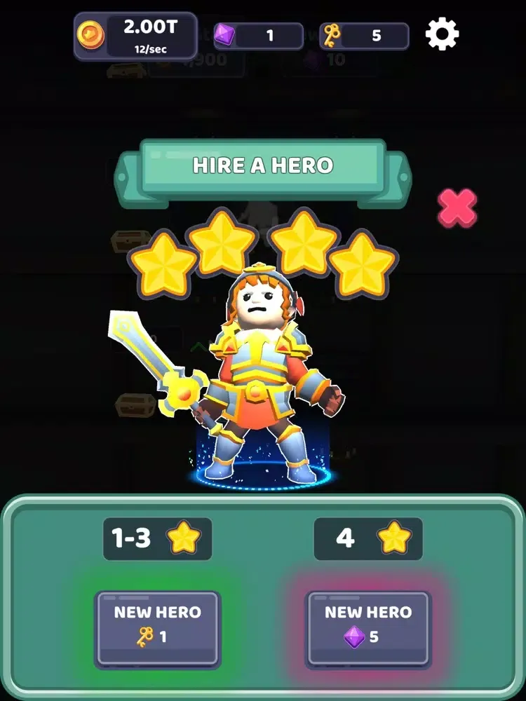 Idle Heroes Dundeon: Adventure iPad  Ekran Görüntüleri