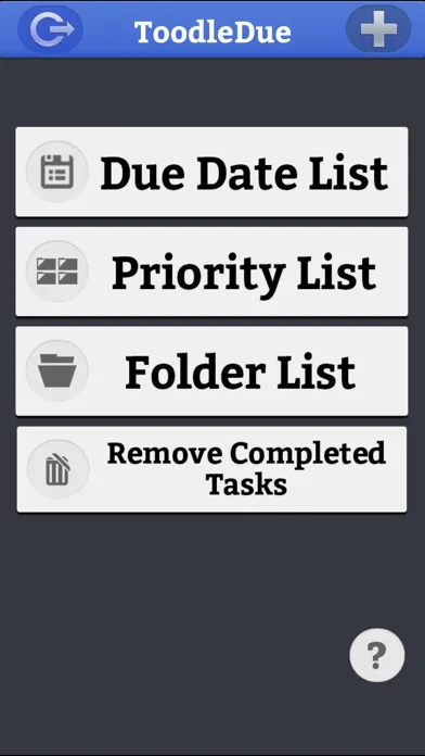 Tangkapan skrin ToodleDue To Do Lists