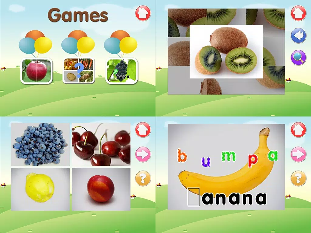 ABC Alphabet Fruit Veg Flashcards Write iPad  스크린샷