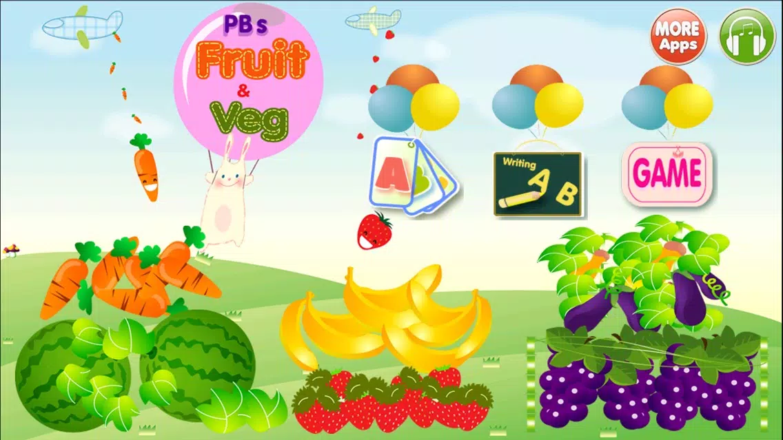 ABC Alphabet Fruit Veg Flashcards Write 스크린샷