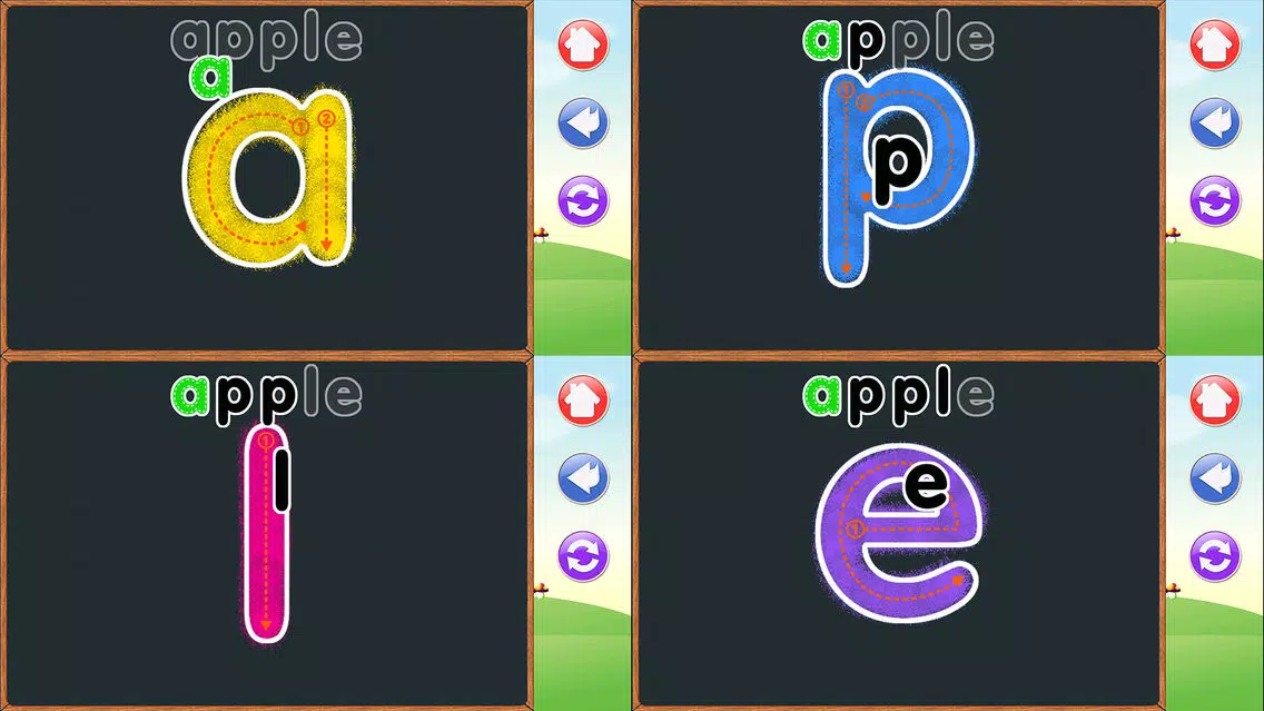 ABC Alphabet Fruit Veg Flashcards Write 스크린샷