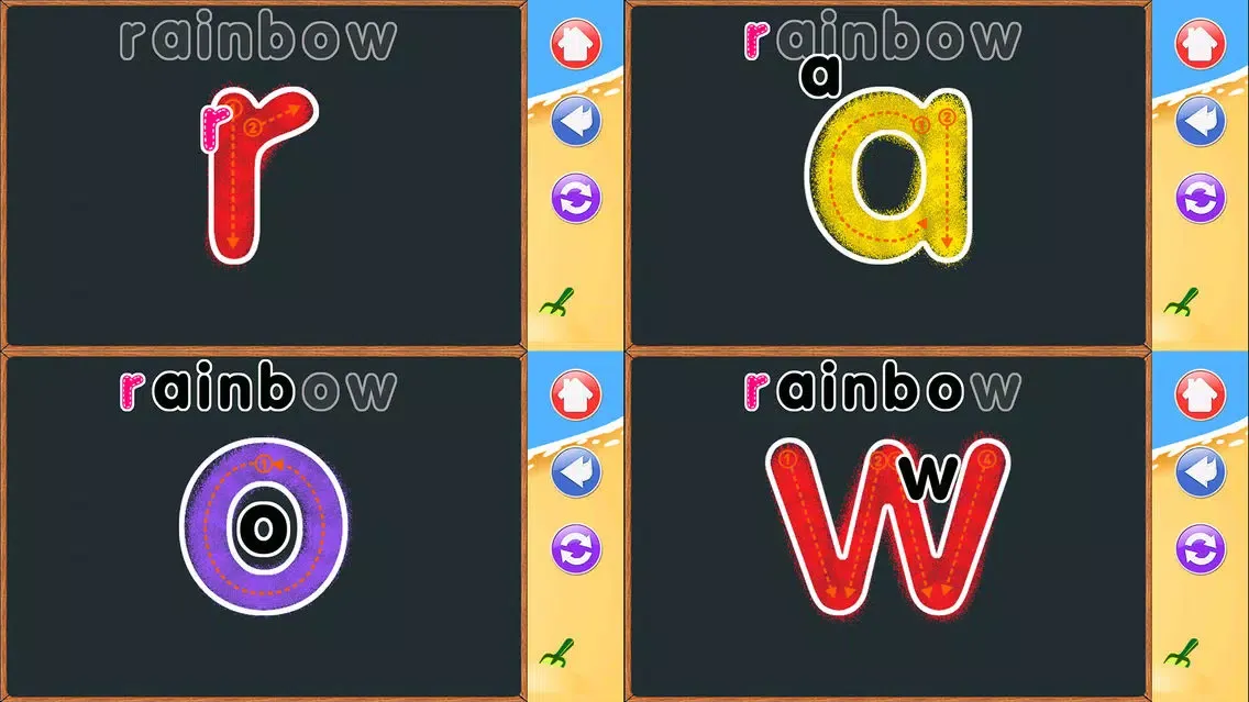 Tangkapan skrin ABC Alphabet Nature Flashcard Write