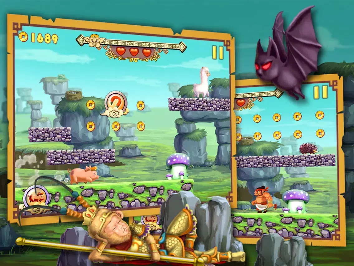 Kungfu Pigsy - endless runner iPad  スクリーンショット