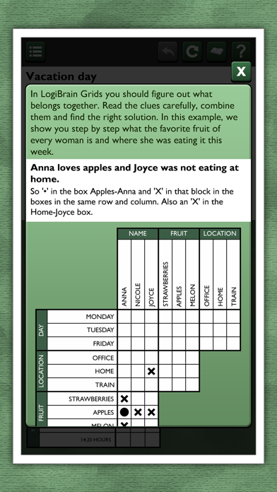 Tangkapan layar LogiBrain Grids
