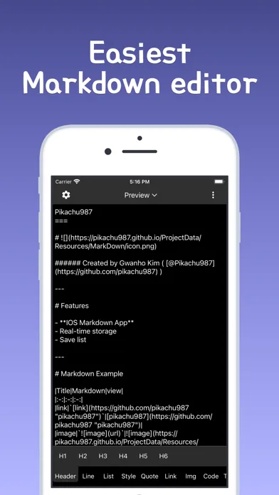 Capturas de pantalla de Markdown (md,html,editor)