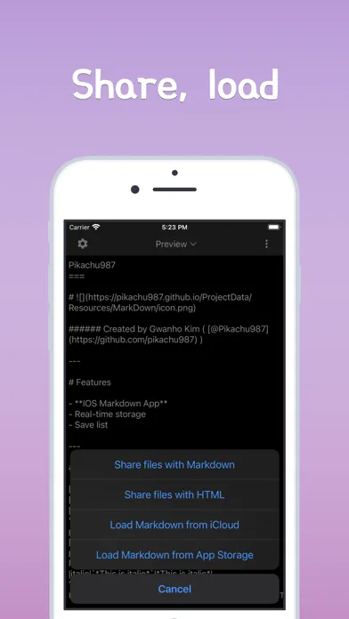 Capturas de pantalla de Markdown (md,html,editor)