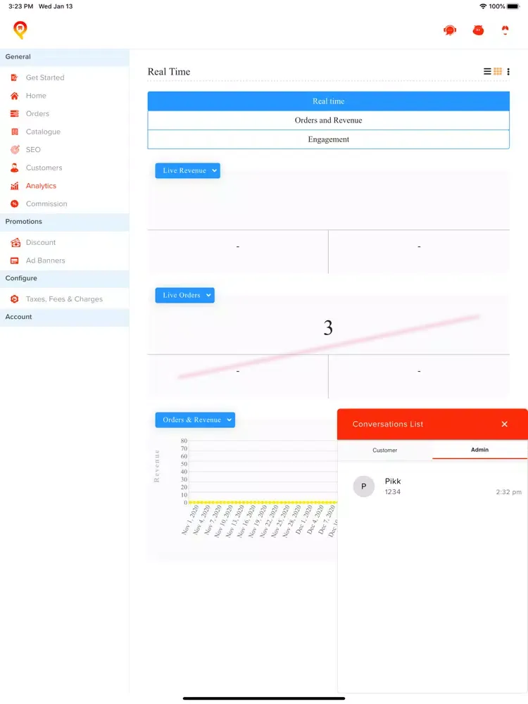 Pikk Admin iPad 应用截图