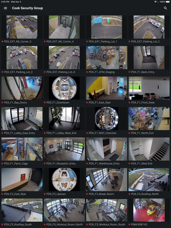 Captures d'écran de Piko VMS iPad 