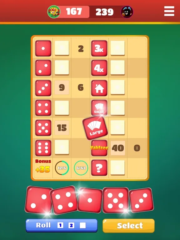 Tangkapan layar Yahtzee! Dice Master iPad 