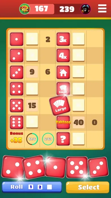Tangkapan layar Yahtzee! Dice Master