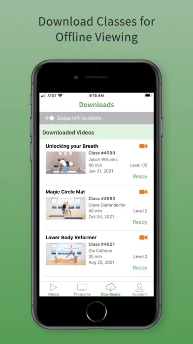 Zrzuty ekranu Pilates Anytime Workouts