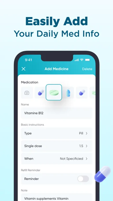 Captures d'écran de Pill Box ◐ Medication Reminder